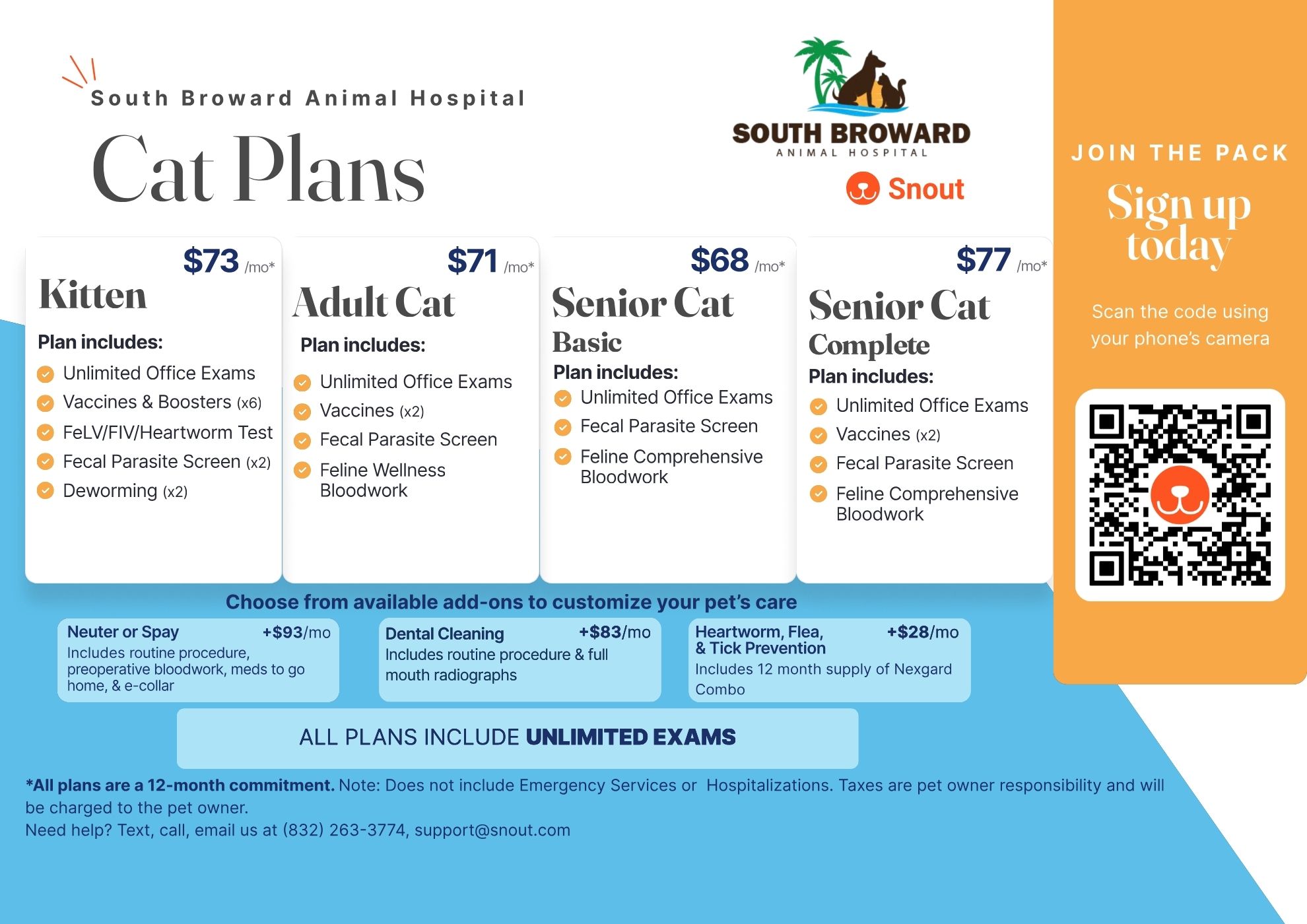 South Broward cat postcard